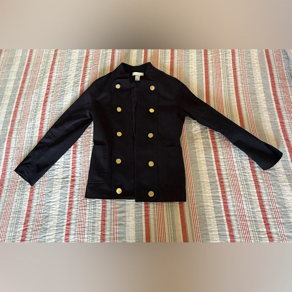 H&M Black Jacket with Gold Buttons